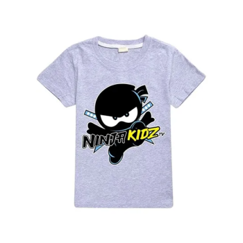 NINJA KIDZ Printed T-shirt Grey