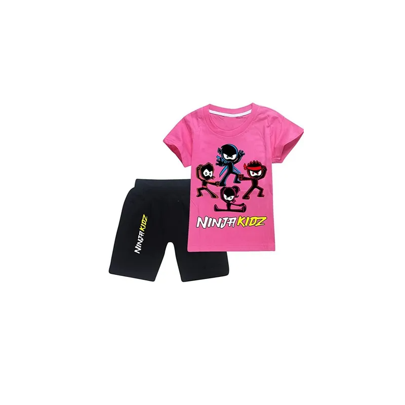 NINJA KIDZ Unisex Summer Kids Cartoon Short Sleeve T-Shirt