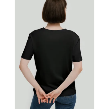 One Cool Melon Printed Unisex Round Neck Short Sleeve Black T-shirt Xs