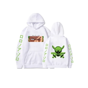 One Piece Anime Character White Hoodie