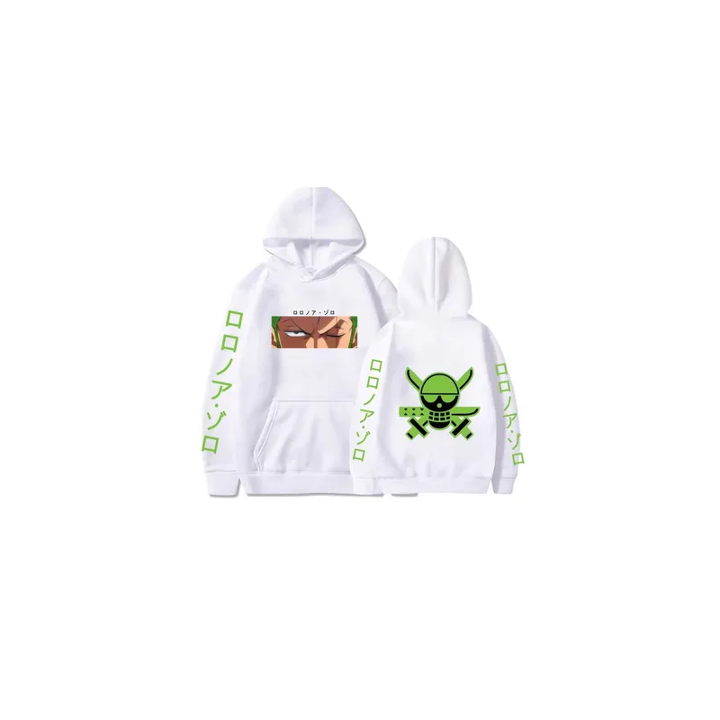 One Piece Anime Character White Hoodie
