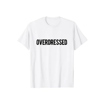 Overdressed Printed Oversized Round Neck White T-shirt