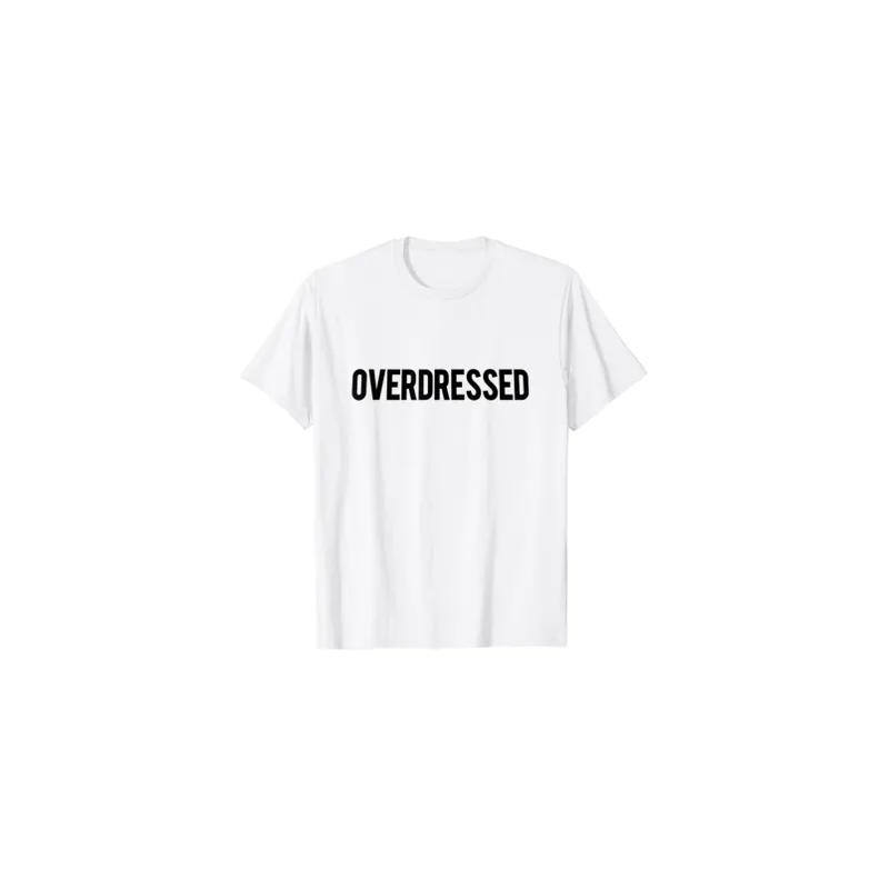 Overdressed Printed Oversized Round Neck White T-shirt