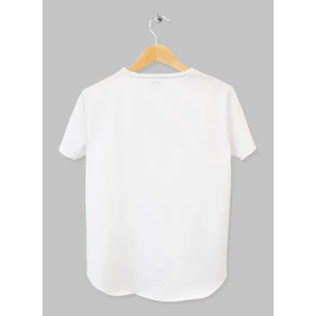 Overdressed Printed Oversized Round Neck White T-shirt