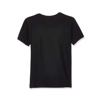 Owl Printed Round Neck Black T-Shirt