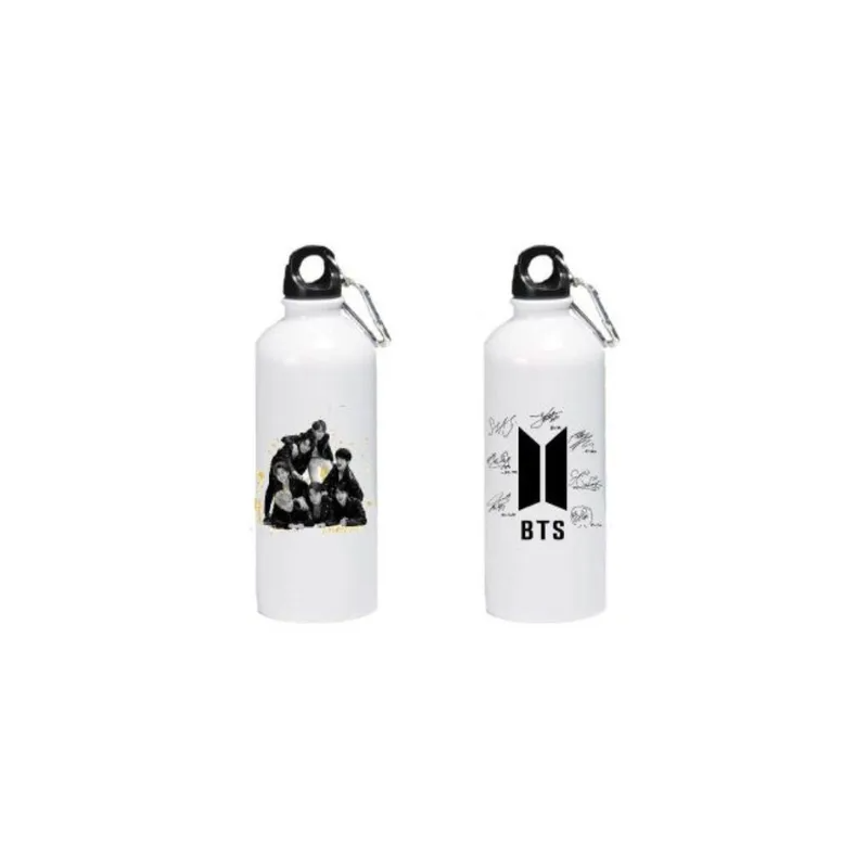 Pack Of 2 BTS Group Bottle and Kpop Fan BTS Logo Bottle