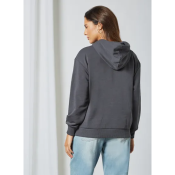 Oversized FRIENDS Printed Hoodie Grey