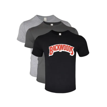Pack Of 3 Backwoods Smokes Summer Short Sleeved Personality Men's Shirts 3D Printing Fashion T-Shirts Tee Tops
