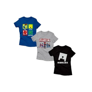 Pack of 3 Roblox Design Shirts, Roblox Kids Online Gamers Football Boys Girls Adult Unisex T-shirt