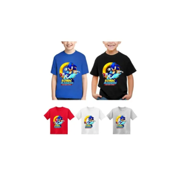 Pack of 5 boys Sonic the Hedgehog printed Youth family T-shirt Tops Shirts Boy Girl Tops up D 2