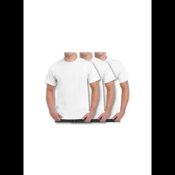 Pack of Three White Plain...