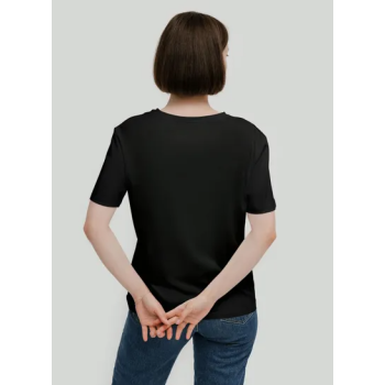 Peppa Cartoon Best Mom Ever Printed Black T-shirt