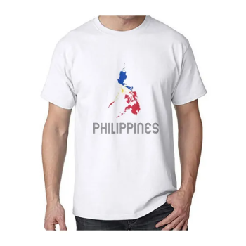 Philippines Round Neck Short Sleeve White T-shirt
