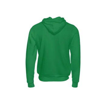 Plain Green Unisex Pullover Hoodie With Pocket