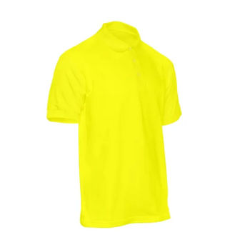 Plain Regular Fit Basic Yellow Polo T-shirt