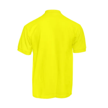 Plain Regular Fit Basic Yellow Polo T-shirt
