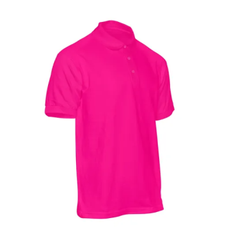 Plain Regular Fit Fuschia Polo T-Shirt