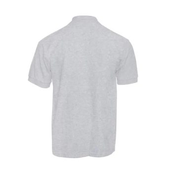 Plain Regular Fit Gray Basic Polo T-shirt