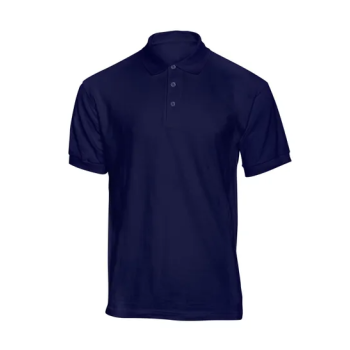 Plain Regular Fit Polo Navy Blue T-Shirt