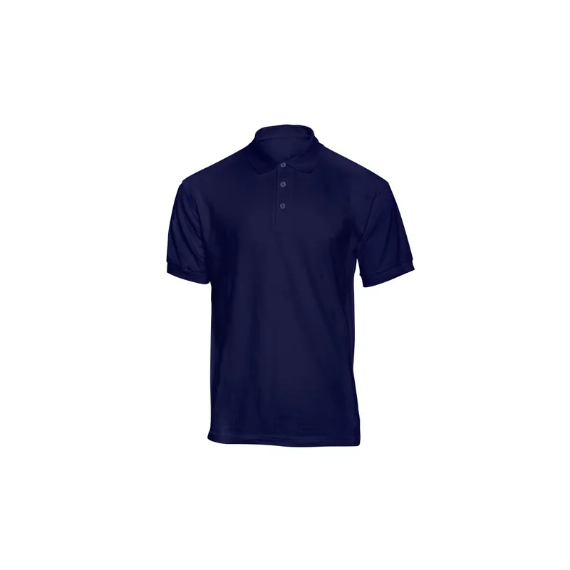 Plain Regular Fit Polo Navy Blue T-Shirt