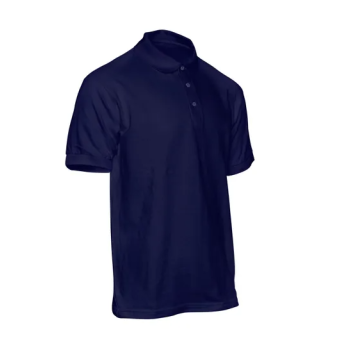 Plain Regular Fit Polo Navy Blue T-Shirt