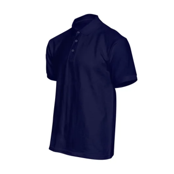 Plain Regular Fit Polo Navy Blue T-Shirt