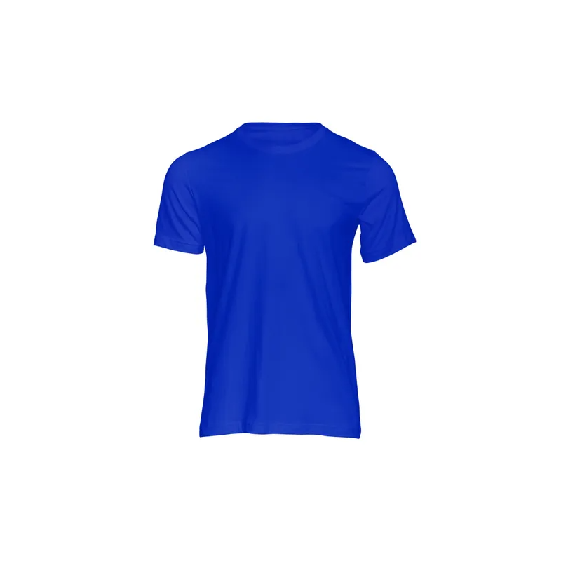 Plain Unisex Round Neck Half Sleeve Blue T-Shirt