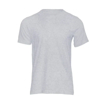 Plain Unisex Round Neck Half Sleeve Grey T-shirt
