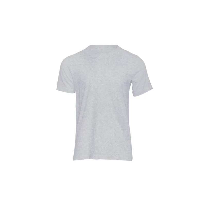 Plain Unisex Round Neck Half Sleeve Grey T-shirt
