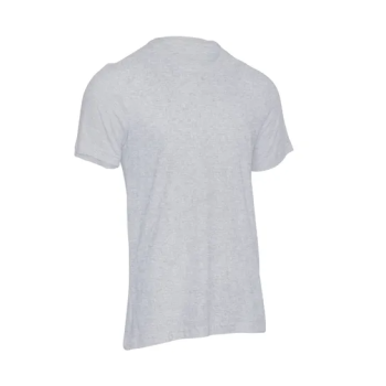 Plain Unisex Round Neck Half Sleeve Grey T-shirt