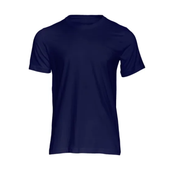 Plain Unisex Round Neck Half Sleeve Navy Blue T-Shirt