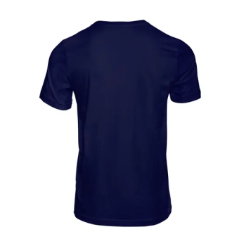 Plain Unisex Round Neck Half Sleeve Navy Blue T-Shirt