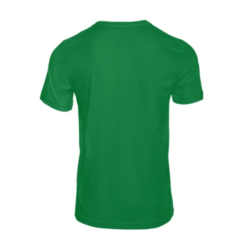 Plain Unisex Round Neck Half Sleeve Green T-shirt