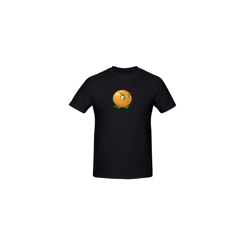 Plants Vs Zombies Art Printed Cotton Short Sleeves T-Shirt Black