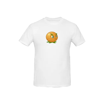 Plants Vs Zombies Art Printed Cotton Short Sleeves T-Shirt White