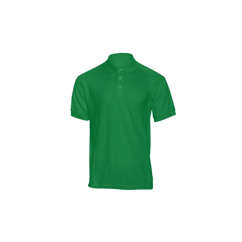 Plain Regular Fit Polo Green T-Shirt