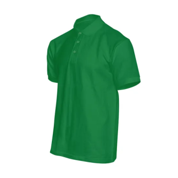 Plain Regular Fit Polo Green T-Shirt