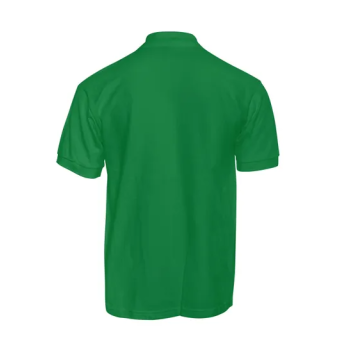 Plain Regular Fit Polo Green T-Shirt