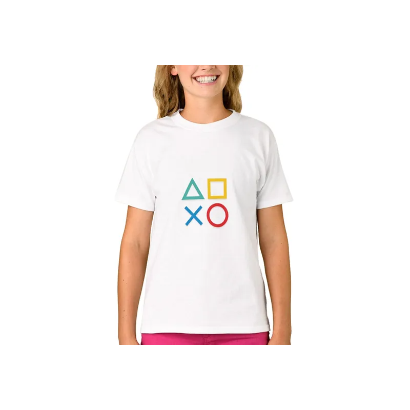 PlayStation Buttons Print Short Sleeve T-Shirt