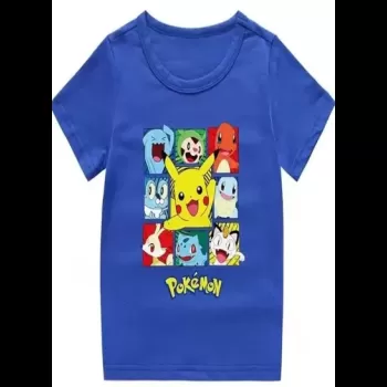 Pokemon Printed T-shirt Blue