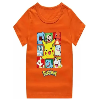 Pokemon Printed T-shirt Orange