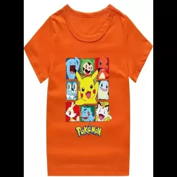 Pokemon Printed T-shirt Orange