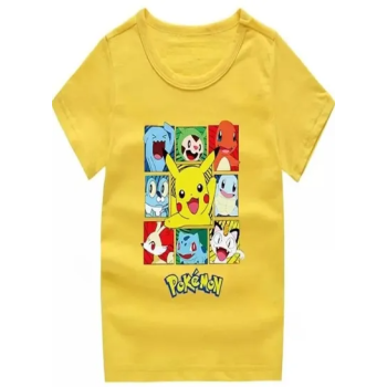 Pokemon Printed T-shirt Yellow
