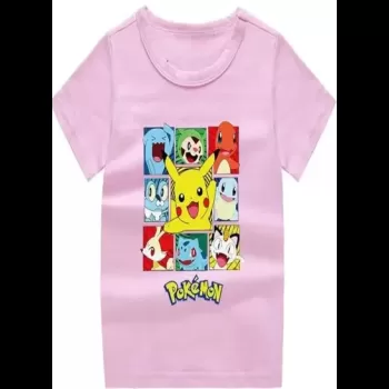 Pokemon Printed T-shirt Pink