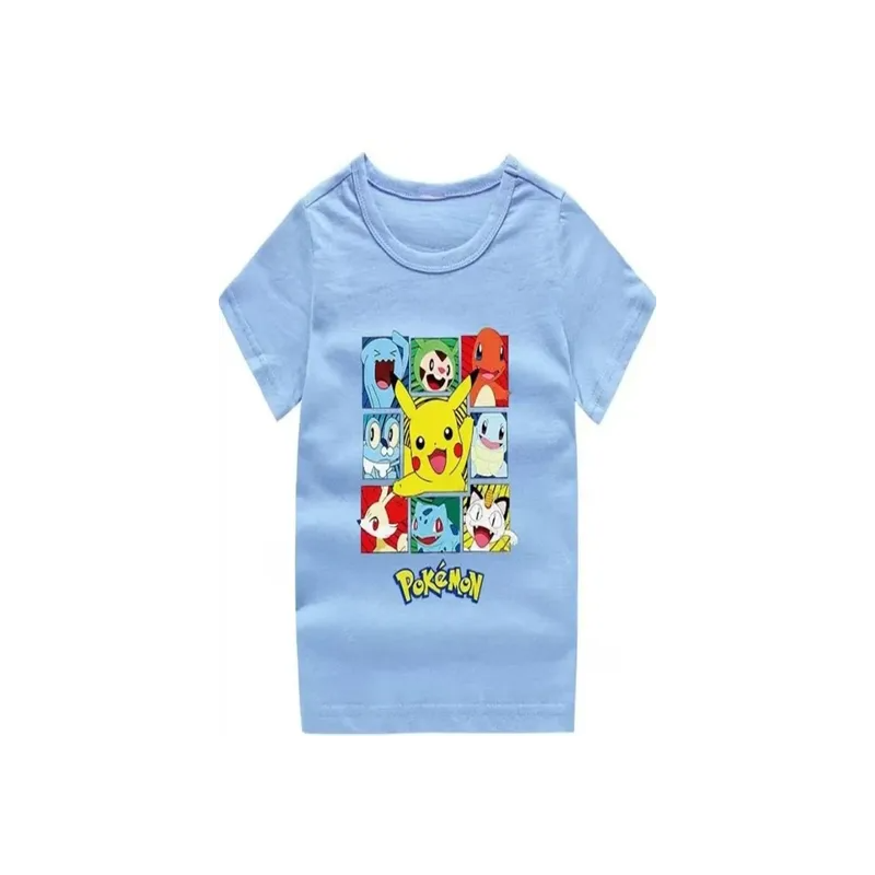 Pokemon Printed T-shirt Light Blue