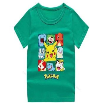 Pokemon Printed T-shirt Green