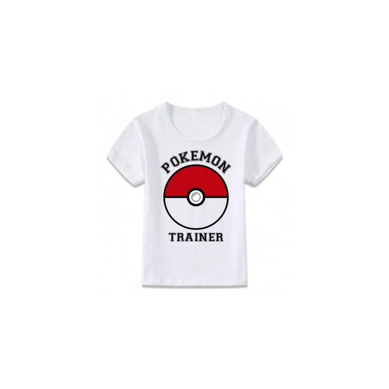 Pokemon Trainer Poke Ball Kids Round Neck Short Sleeve T-Shirt