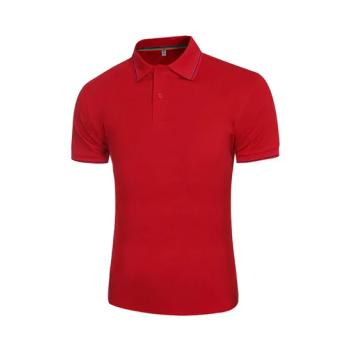 Polo Neck Casual Shirt Red