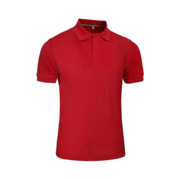 Polo Neck Casual Shirt Red