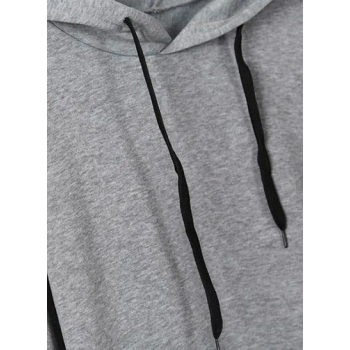 Polyester Long Sleeves Hoodie Grey